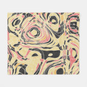 Abstracte lijn geo patroon, topografisch ontwerp. fleece deken (Voorkant (Horizontaal))