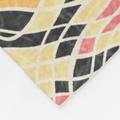 Abstracte lijn geo patroon, topografisch ontwerp. fleece deken (Hoek)