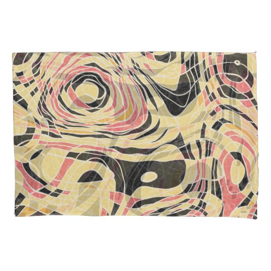 Abstracte lijn geo patroon, topografisch ontwerp. kussensloop (Voorkant)