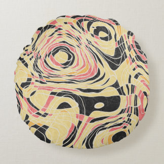 Abstracte lijn geo patroon, topografisch ontwerp. rond kussen