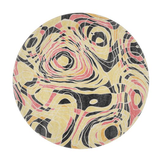 Abstracte lijn geo patroon, topografisch ontwerp. snijplank (Voorkant)