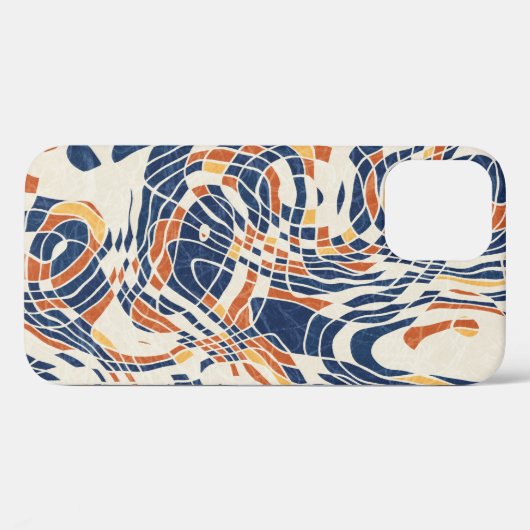 Abstracte lijn geo, topografisch naadloos patroon. Case-Mate iPhone case (Achterkant (horizontaal))
