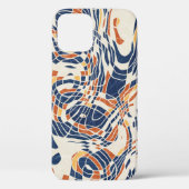 Abstracte lijn geo, topografisch naadloos patroon. Case-Mate iPhone case (Achterkant)