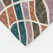 Abstracte lijn geografisch patroon fleece deken (Hoek)