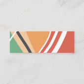 Abstracte lijn kunst terracotta mini visitekaartje (Voorkant)