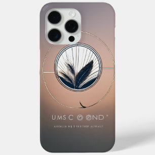 Abstracte lijn kunstcirkel Logo - minimalistische  iPhone 15 Pro Max Hoesje