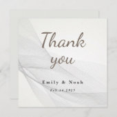 Abstracte lijn textuur bruiloft dank u kaart (Voorkant / Achterkant)