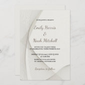 Abstracte lijn textuur bruiloft uitnodiging (Voorkant / Achterkant)