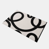 Abstracte lijn zwart en wit deurmat (Schuin)