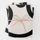 Abstracte lijn zwart en wit inpakpapier vel (In situ)