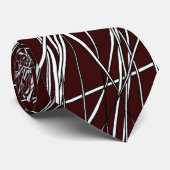 Abstracte lijnen - 03 - donkerbruin stropdas (Opgerold)