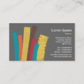 Abstracte lijnen 03- Kleuren op wit Visitekaartje (Achterkant)