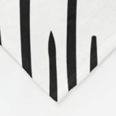Abstracte lijnen 130318(b) - zwart op wit fleece deken (Hoek)