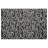 Abstracte lijnen 130318 - White on Black Stof (Fat Quarter)