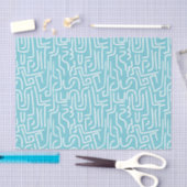 Abstracte lijnen 130318 - White on Robin Egg Blue Tissuepapier (Craft)