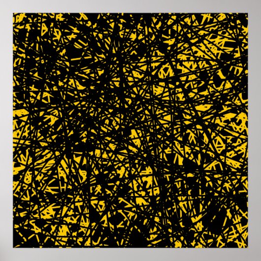 Abstracte lijnen - Amber Poster (Voorkant)