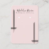 Abstracte lijnen Artisan Earring Display Kaarten Contactkaartje (Voorkant)