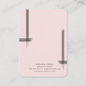 Abstracte lijnen Artisan Earring Display Kaarten Contactkaartje (Achterkant)