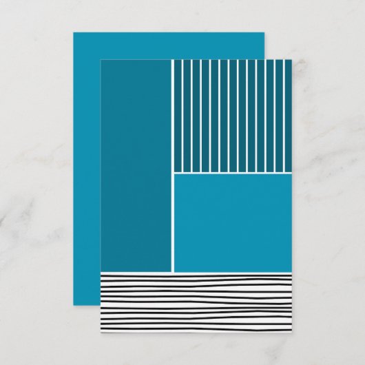 Abstracte lijnen bedankkaart (Voorkant / Achterkant)