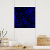 Abstracte lijnen - Blauw Poster (Keuken)