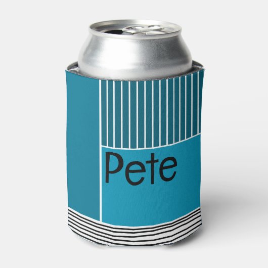 Abstracte lijnen blikjeskoeler (Blikje Voorkant)