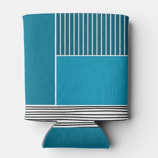 Abstracte lijnen blikjeskoeler (Achterkant)