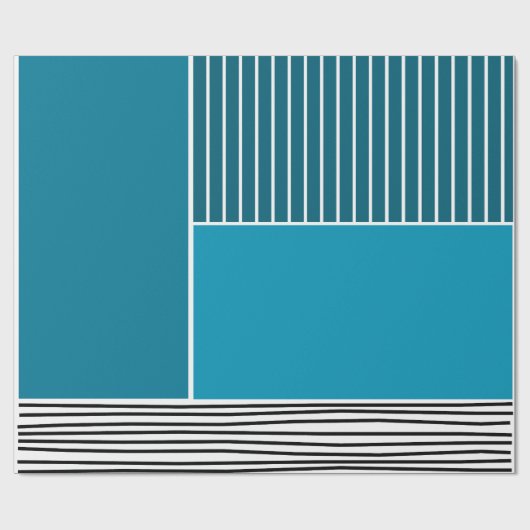 Abstracte lijnen cadeaupapier (Vlak)