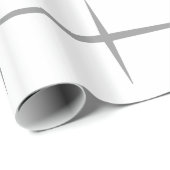 Abstracte lijnen cirkels grijs patroon cadeaupapier (Rol Hoek)