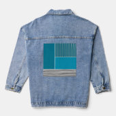Abstracte lijnen denim jacket (Achterkant)