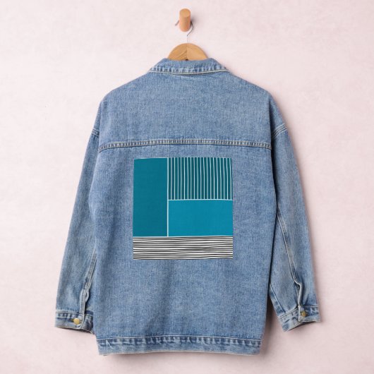 Abstracte lijnen denim jacket (Hangar)