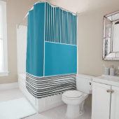 Abstracte lijnen douchegordijn (In situ)