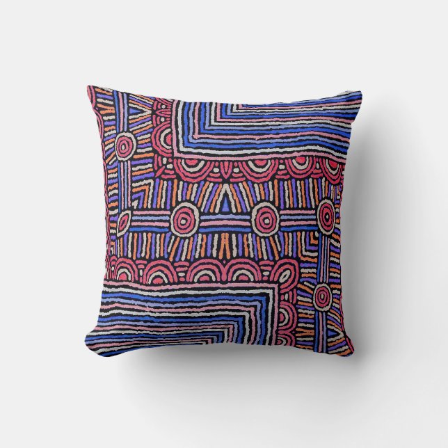 Abstracte lijnen en cirkels kussen (Voorkant)