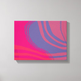 Abstracte lijnen en curven landschap canvas afdruk