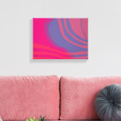 Abstracte lijnen en curven landschap canvas afdruk (Insitu (Woonkamer))
