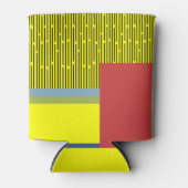 Abstracte lijnen en rechthoeken blikjeskoeler (Voorkant)