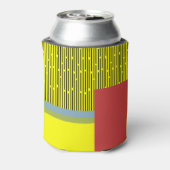 Abstracte lijnen en rechthoeken blikjeskoeler (Blikje Achterkant)