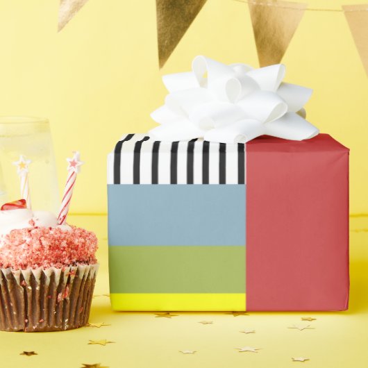 Abstracte lijnen en rechthoeken cadeaupapier (Verjaardagsfeest)