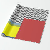 Abstracte lijnen en rechthoeken cadeaupapier (Uitgerold)