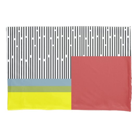 Abstracte lijnen en rechthoeken kussensloop (Voorkant)