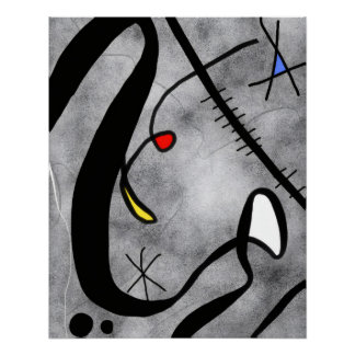 Abstracte lijnen en vormen – Hedendaagse kunst Perfect Poster