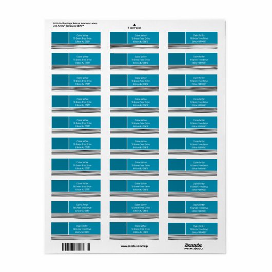 Abstracte lijnen etiket (Full Sheet)