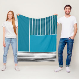 Abstracte lijnen fleece deken