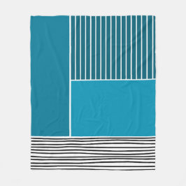 Abstracte lijnen fleece deken