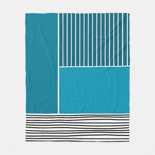 Abstracte lijnen fleece deken (Voorkant)