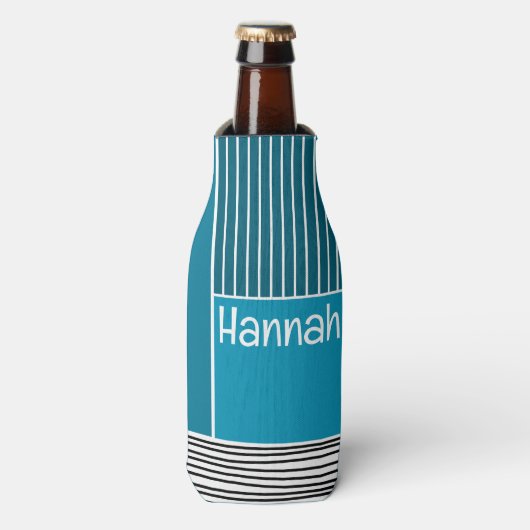 Abstracte lijnen flesjeskoeler (Fles Voorkant)