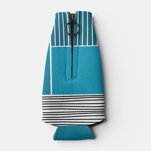 Abstracte lijnen flesjeskoeler (Achterkant)