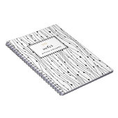 Abstracte lijnen gepersonaliseerd Notitieboek (Rechterzijde)