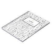 Abstracte lijnen gepersonaliseerd Notitieboek (Linkerzijde)