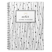 Abstracte lijnen gepersonaliseerd Notitieboek (Voorkant)