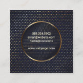 Abstracte lijnen | Goudgespikkelde banner Vierkante Visitekaartje (Achterkant)